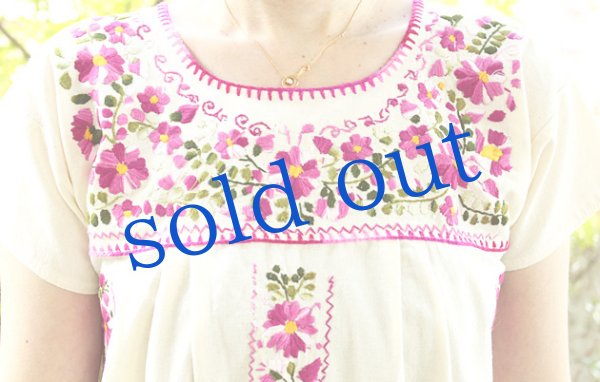 画像5: マンタ生地のメキシカンワンピース　 (5)