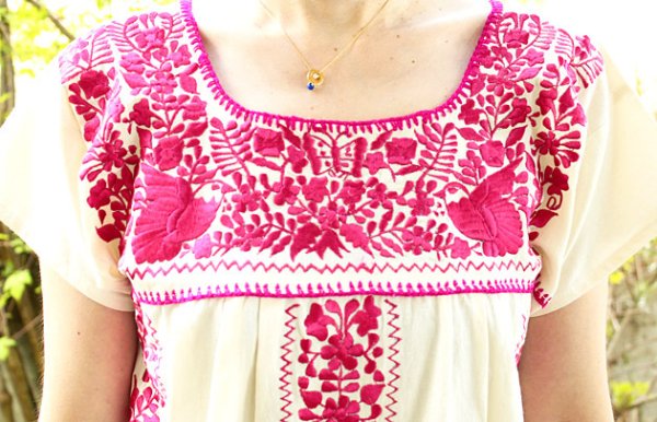 画像5: マンタ生地のメキシカンワンピース  (5)