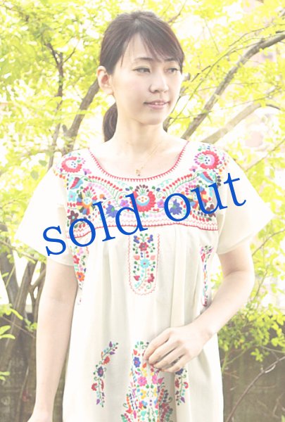 画像2: マンタ生地のメキシカンワンピースＬサイズ (2)