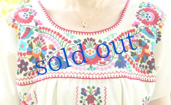 画像5: マンタ生地のメキシカンワンピースＬサイズ (5)