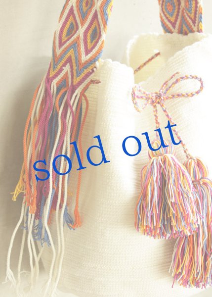 画像1: コロンビアの先住民WAYUU族の手編みバッグ (1)