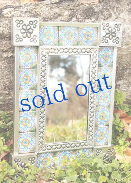 画像3: タラベラ焼タイルの鏡 (3)