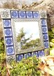 画像1: タラベラ焼タイルの鏡 (1)