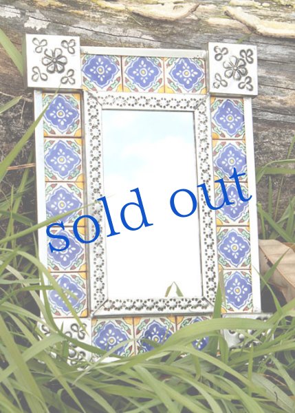 画像2: タラベラ焼タイルの鏡 (2)