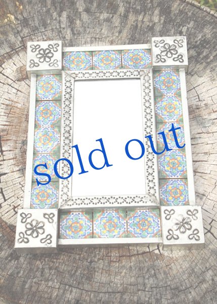 画像2: タラベラ焼タイルの鏡 (2)