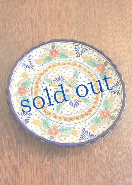 画像2: タラベラ焼き陶器の大皿約26cm (2)