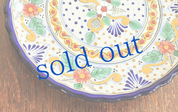 画像3: タラベラ焼き陶器の大皿約26cm (3)