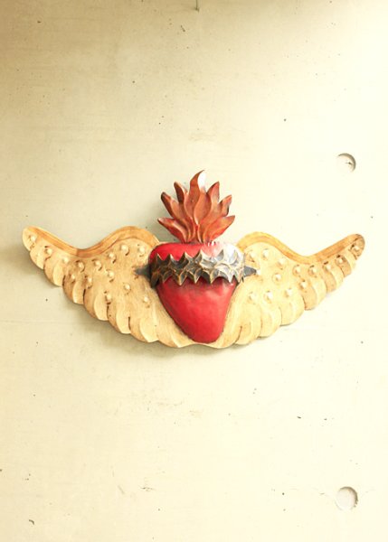 画像2: ウイングハートのブリキオーナメント＆ミラー　 (2)