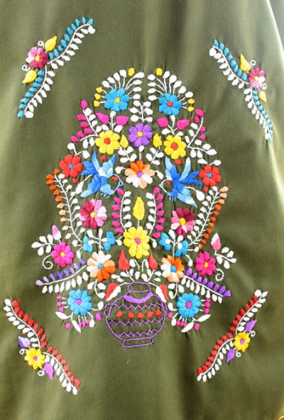 画像2: 定番メキシコ刺繍ワンピース　