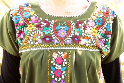 画像3: 定番メキシコ刺繍ワンピース　