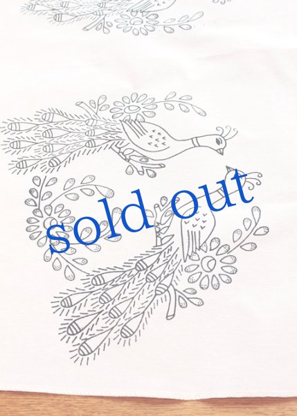 画像2: メキシコ刺繍図案プリント布 (2)