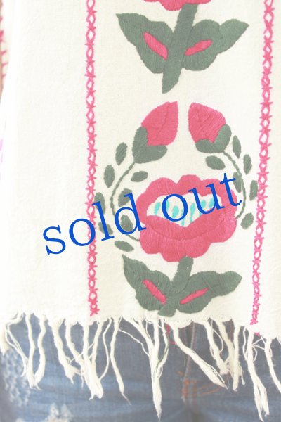 画像4: メキシコ刺繍ウィピルtop (4)