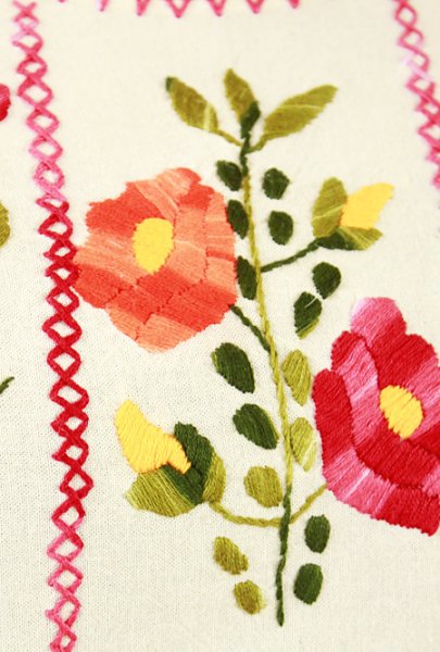 画像4: メキシコ刺繍ウィピルトップス (4)