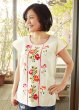 画像1: メキシコ刺繍ウィピルトップス (1)