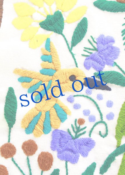 画像4: シナカンタンの手織り生地手刺繍タペストリー (4)