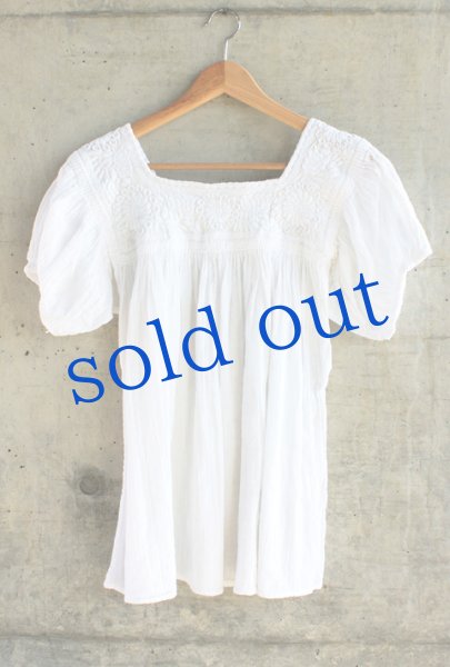 画像2: メキシコ刺繍ブラウス「チアパス」  (2)