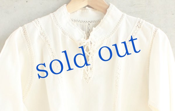 画像5: 手編みクロシェレースの長袖トップス (5)