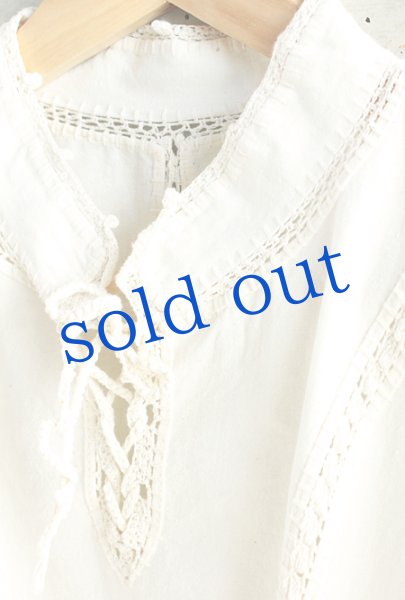 画像3: 手編みクロシェレースの長袖トップス (3)