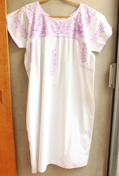 画像1: オアハカ刺繍のワンピース　