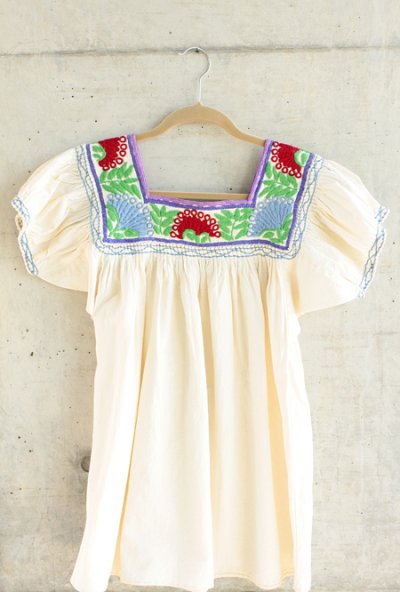 画像1: メキシコ刺繍ブラウス「チアパス」