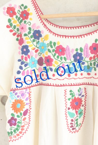 画像2: マンタ生地のメキシカンワンピース (2)