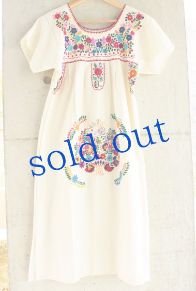 画像3: マンタ生地のメキシカンワンピース (3)