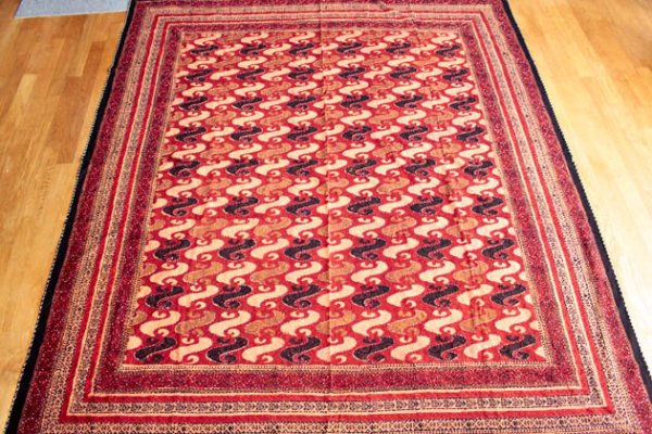 画像5: インドブロックプリントと刺し子刺繍のマルチカバー　 (5)