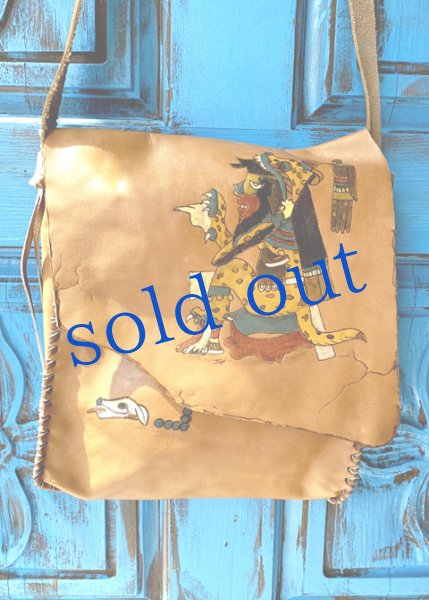 画像2: アステカ神話モチーフのレザーバッグ　 (2)