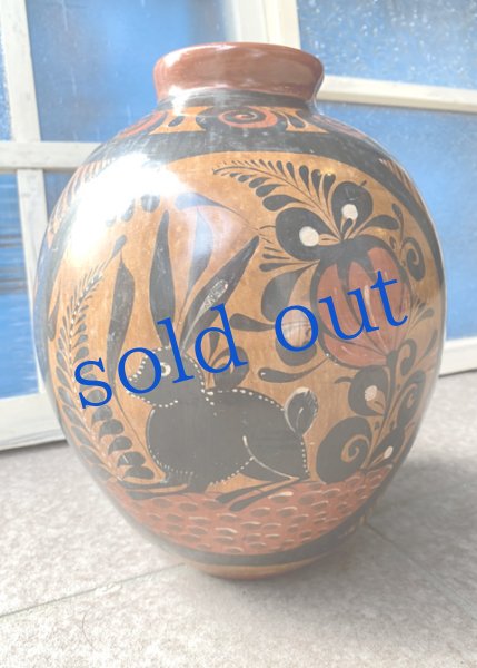 画像1: トナラ焼き壺アンティーク (1)