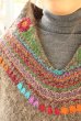 画像1: チャムラの手織り羊毛生地の刺繍ポンチョ　 (1)