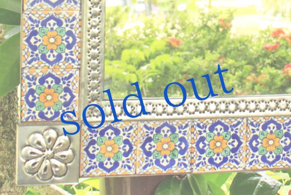 画像3: タラベラ焼タイルの鏡  (3)