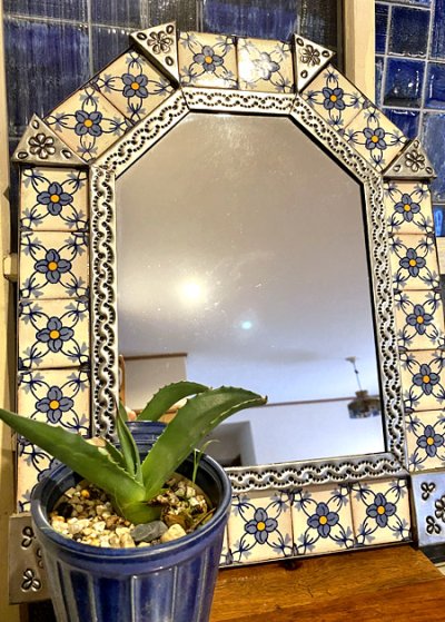 画像2: タラベラ焼タイルの鏡　