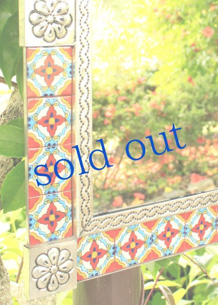 画像2: タラベラ焼タイルの鏡　 (2)