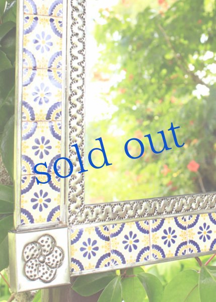 画像3: タラベラ焼タイルの鏡　 (3)