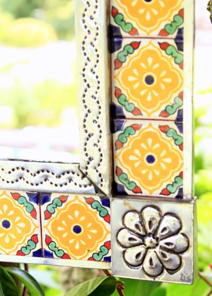 画像3: タラベラ焼タイルの鏡訳あり値下げ (3)