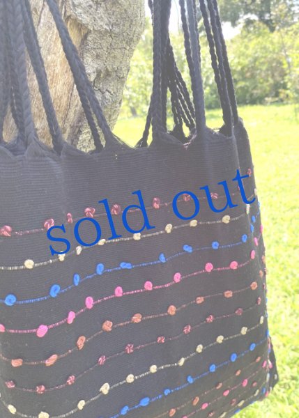 画像2: メキシコチアパス手織り生地のハンモックバッグ　 (2)