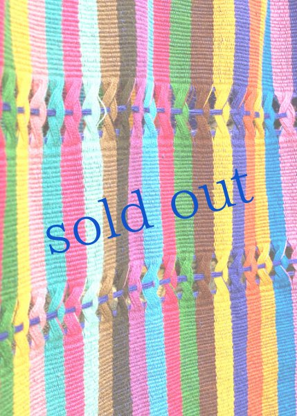 画像2: メキシコチアパス手織り生地のハンモックバッグ (2)