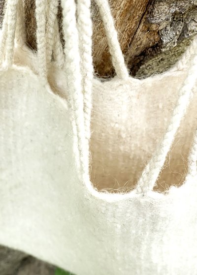 画像3: チャムラのウール手織り生地バッグ　