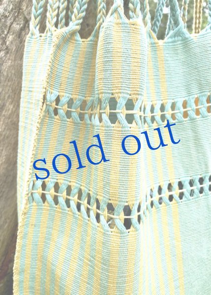 画像2: メキシコチアパス手織り生地のハンモックバッグ　 (2)