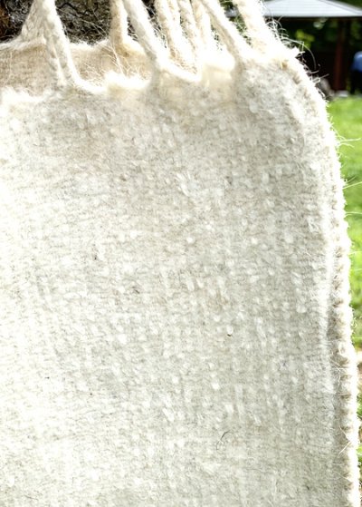 画像1: チャムラのウール手織り生地バッグ　