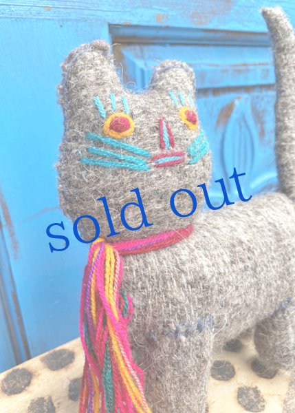 画像2: 手つむぎ・手織りウールのぬいぐるみ・アニマリート (2)