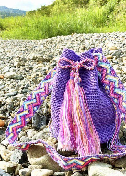 画像2: チアパス手編みバケツバッグ  (2)