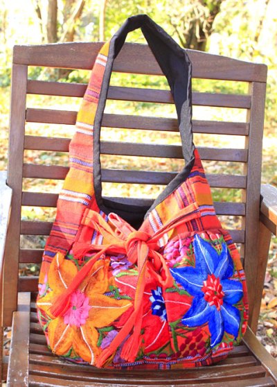 画像1: グアテマラ刺繍のチアパスバッグ 