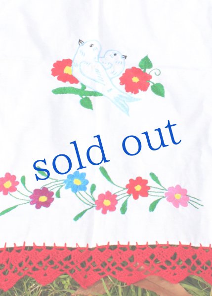 画像3: メキシコ刺繍クロス（80cm×75cm） (3)