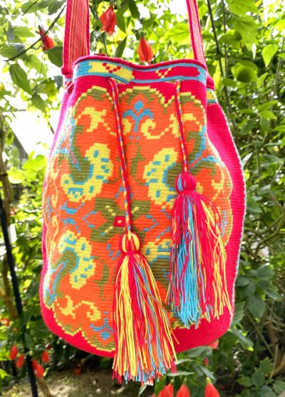 画像1: コロンビアの先住民WAYUU族の手編みバッグ