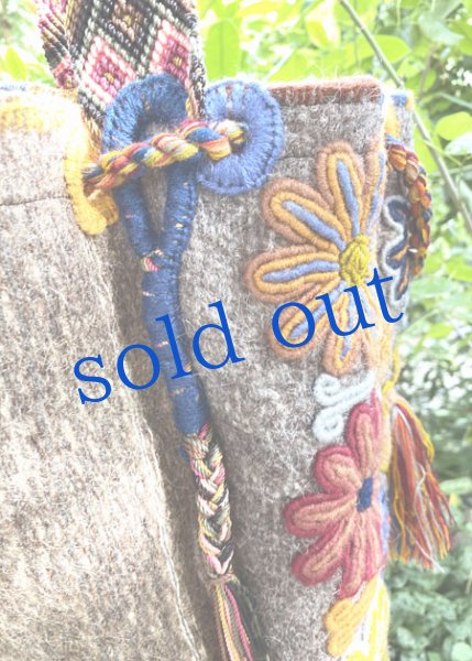 画像4: チャムラの刺繍バケツショルダーバッグ (4)