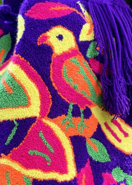 画像4: コロンビアの先住民WAYUU族の手編みバッグ (4)