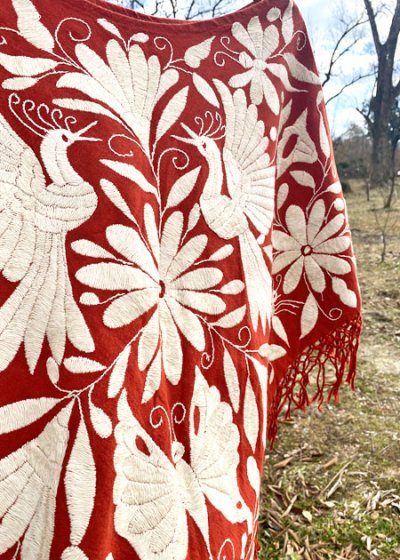 画像3: オトミ族手刺繍ポンチョ