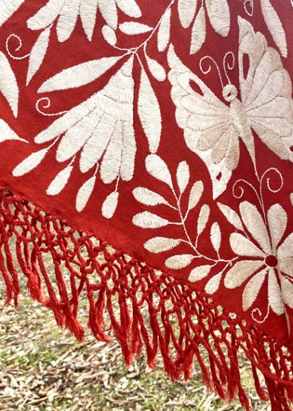 画像4: オトミ族手刺繍ポンチョ　 (4)