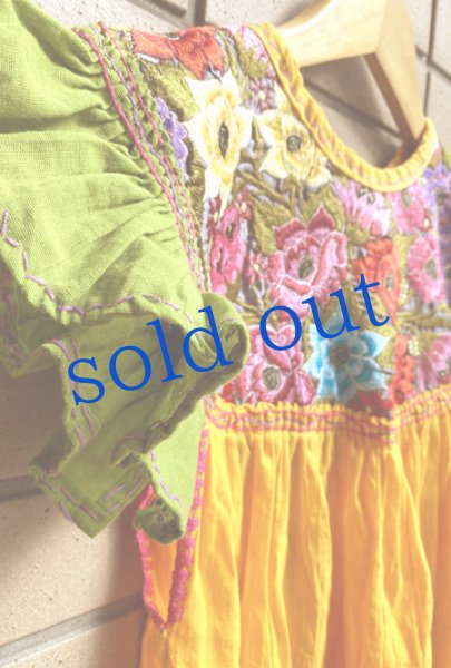 画像3: メキシコ刺繍のワンピース (3)
